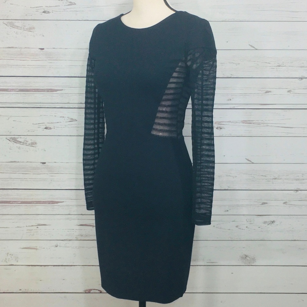 French Connection ~ Bette Mesh Inset Jersey Dress - Picture 7 of 10